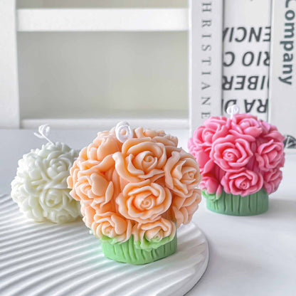 Valentine's Day Rose Bouquet Aromatherapy Candle - Ins Vibe Gift Basket