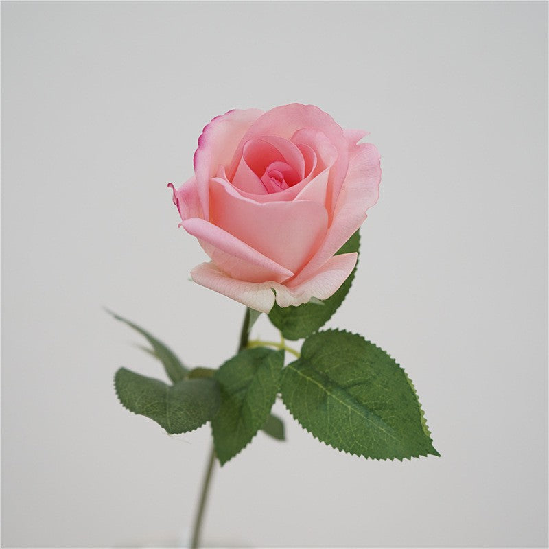 19" Single Stem Realistic Faux Silk Rose, Kate Style, Modern Home Decor, Wedding & Event Arrangements