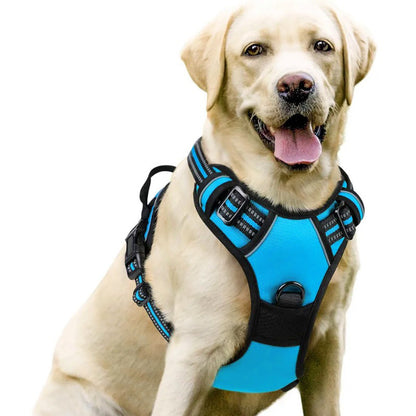 Premium No Pull Dog Harness Oxford Reflective Padding Adjustable Soft Padded Training Walking Hiking Secure Control