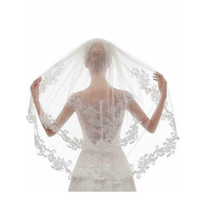 Bulk Lace Veil 2025 Handmade Tulle Bridal Veil with Adjustable Comb for Outdoor Boho Wedding & Photoshoot Wholesale
