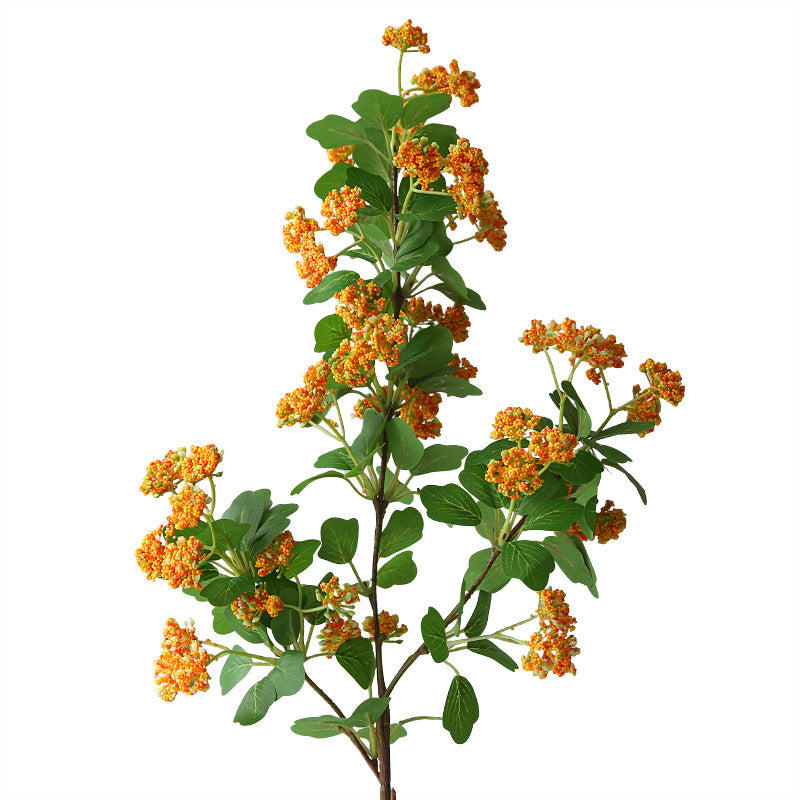 Single Stem Faux Millettia Flower, 80cm Silk-Like Fabric, Modern & Rustic Style, Indoor Decor