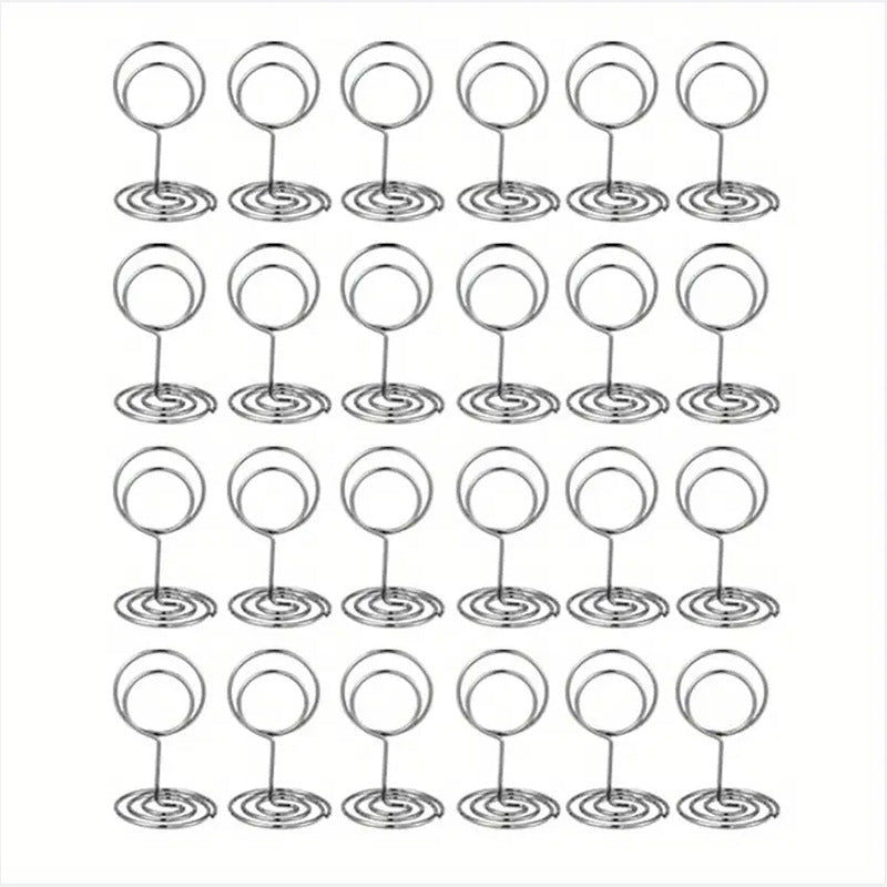 Bulk 24Pcs Gold Table Number Holders Metal Wedding Centerpiece with Secure Clip for Reception Birthday Party Decor Wholesale