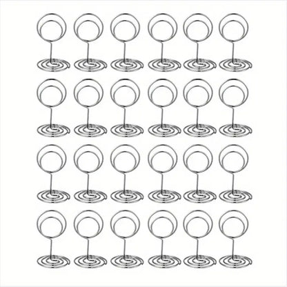 Bulk 24Pcs Gold Table Number Holders Metal Wedding Centerpiece with Secure Clip for Reception Birthday Party Decor Wholesale