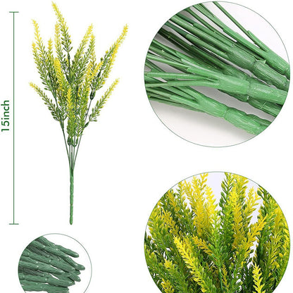 Bulk 10 Pcs Lavender Artificial Flowers Real Touch Silk Stems UV Coating Weatherproof  Plants for Outdoor Window Boxes Farmhouse Wholesale