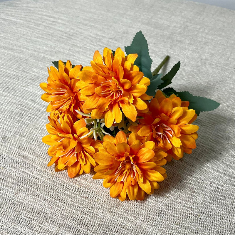 Artificial Cosmos Flower Bush with 5 Blooms, Faux Silk-Like Fabric, Rustic Floral for Wedding, Home Decor & Window Displays