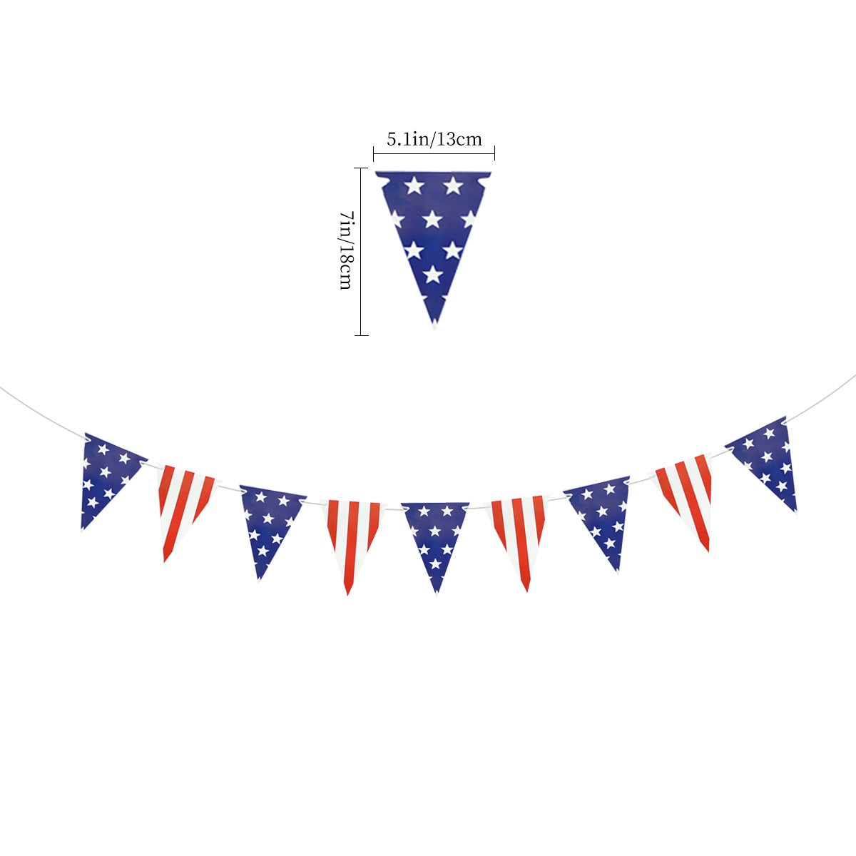 Bulk Independence Day Party Decorations Kit with Red White Blue Hanging Paper Fans Hanging Swirls Flag Pennant Foil Fringe Pom Poms for Holiday Party Supplies Decor Wholesale