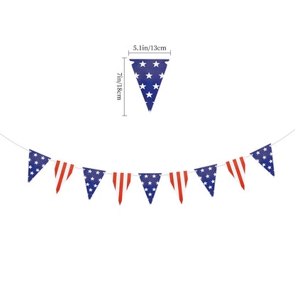 Bulk Independence Day Party Decorations Kit with Red White Blue Hanging Paper Fans Hanging Swirls Flag Pennant Foil Fringe Pom Poms for Holiday Party Supplies Decor Wholesale