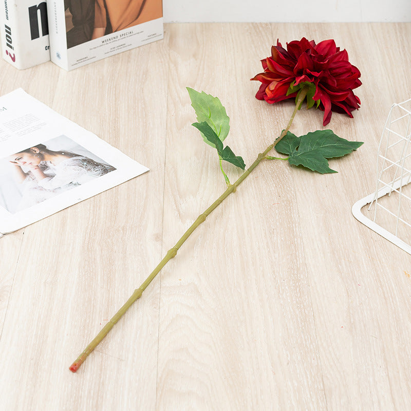 24 Inch Dahlia Silk Flower Stems 10 Pcs Artificial Fall Plants for Arrangements