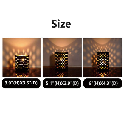 Bulk Metal Candle Holders Set of 3 Tealight Hollow-Out Candlestick for Tabletop Centerpieces Home Wedding Parties Events Decor Wholesale