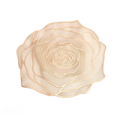 Bulk 2Pcs Irregularity Placemat Heat-Resistant PVC Placemat 15 inch Non-Slip Table Mats Wholesale