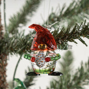 Transparent Christmas Elf Ornament with Pinecone, Holiday Table Decor, Bulk Wholesale Set