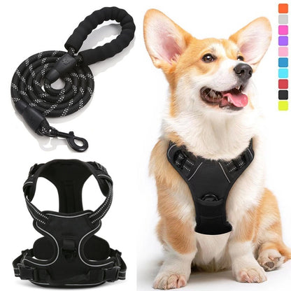 Premium No Pull Dog Harness Oxford Reflective Padding Adjustable Soft Padded Training Walking Hiking Secure Control
