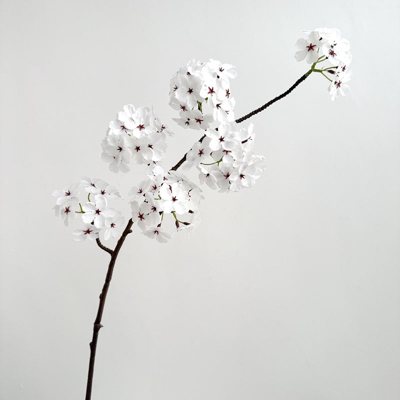 35" Artificial Pear Blossom Bush with 6 Blooms, Silk-Like Fabric, for Weddings, Events, and Home Decor