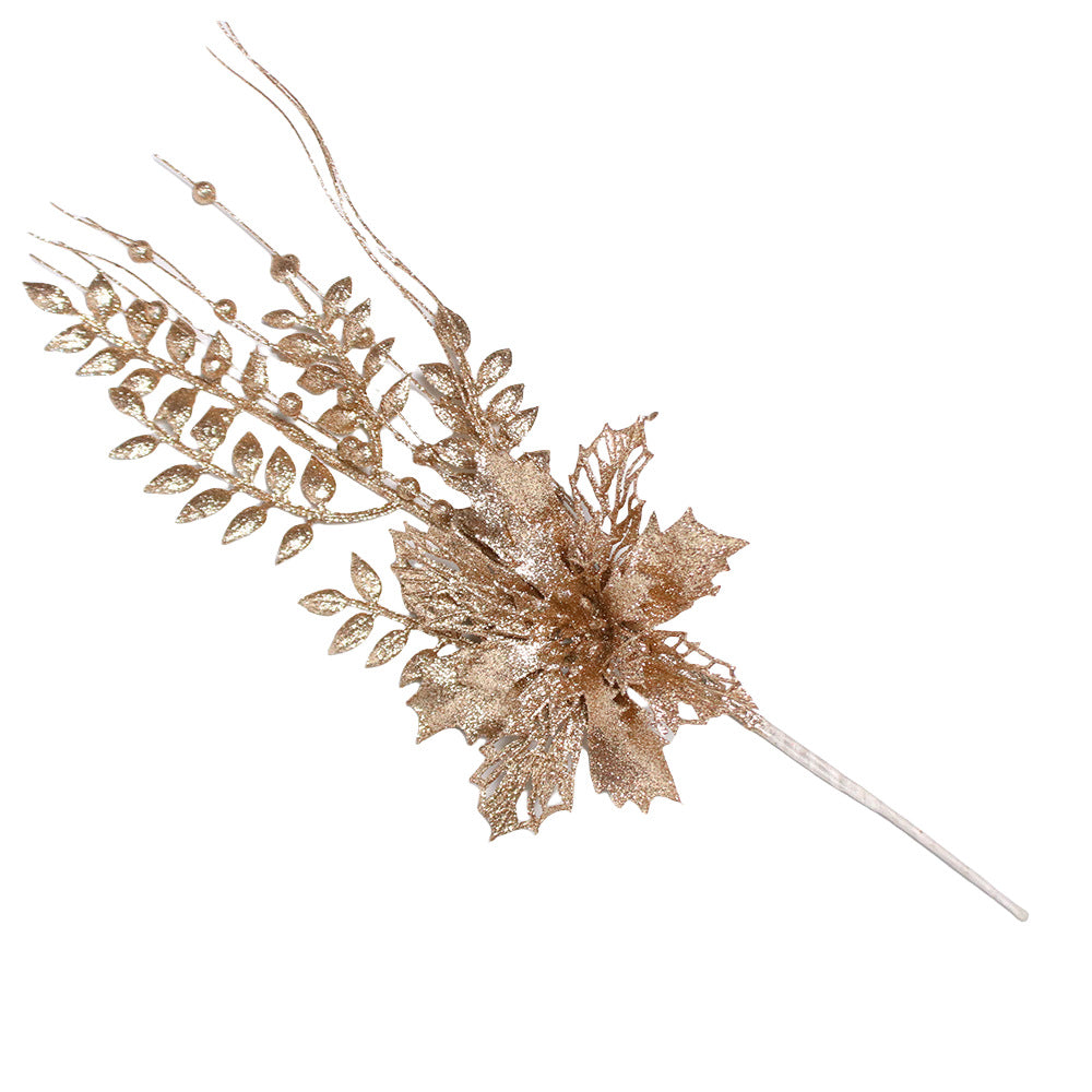 Christmas Glitter Hollowed-out Pagoda Leaf Branches - 6PCS 16.9" Festive Decor Accessories