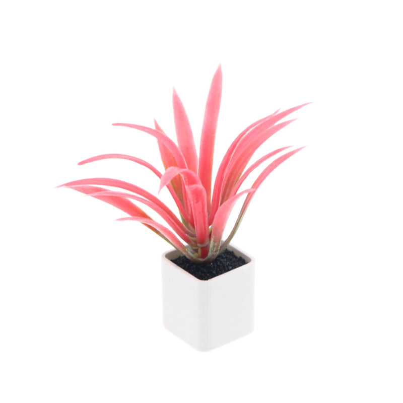 Mini Pineapple Plant Potted Decoration, 2.5" Plastic Faux Green Plant for Home, Office, Events, and DIY Projects