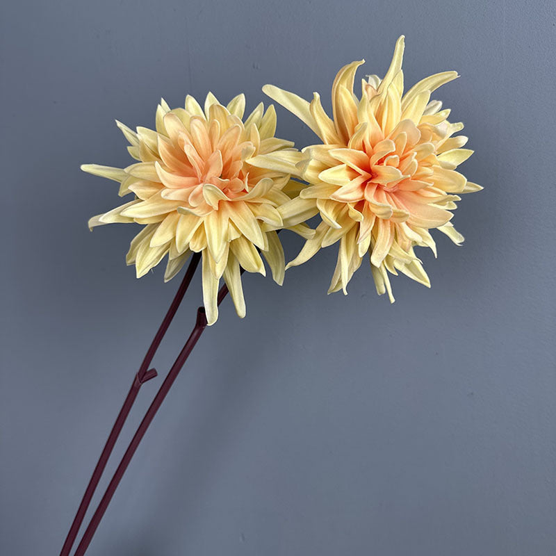 Single Stem PU Chrysanthemum Artificial Flower, 24" Realistic Floral for Weddings, Home & Commercial Decor