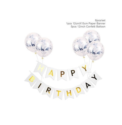 Bulk Happy Birthday Banner with Confetti Balloons for Birthday Party Decoration Supplies Wholesale