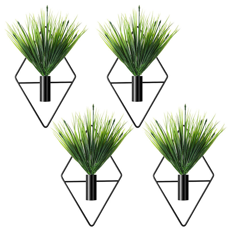 Bulk 1pc Rhombus Shape Metal Hanging Vase Modern Geometric Wall Decor For Home Living Room Office Decor Home Decor Wholesale