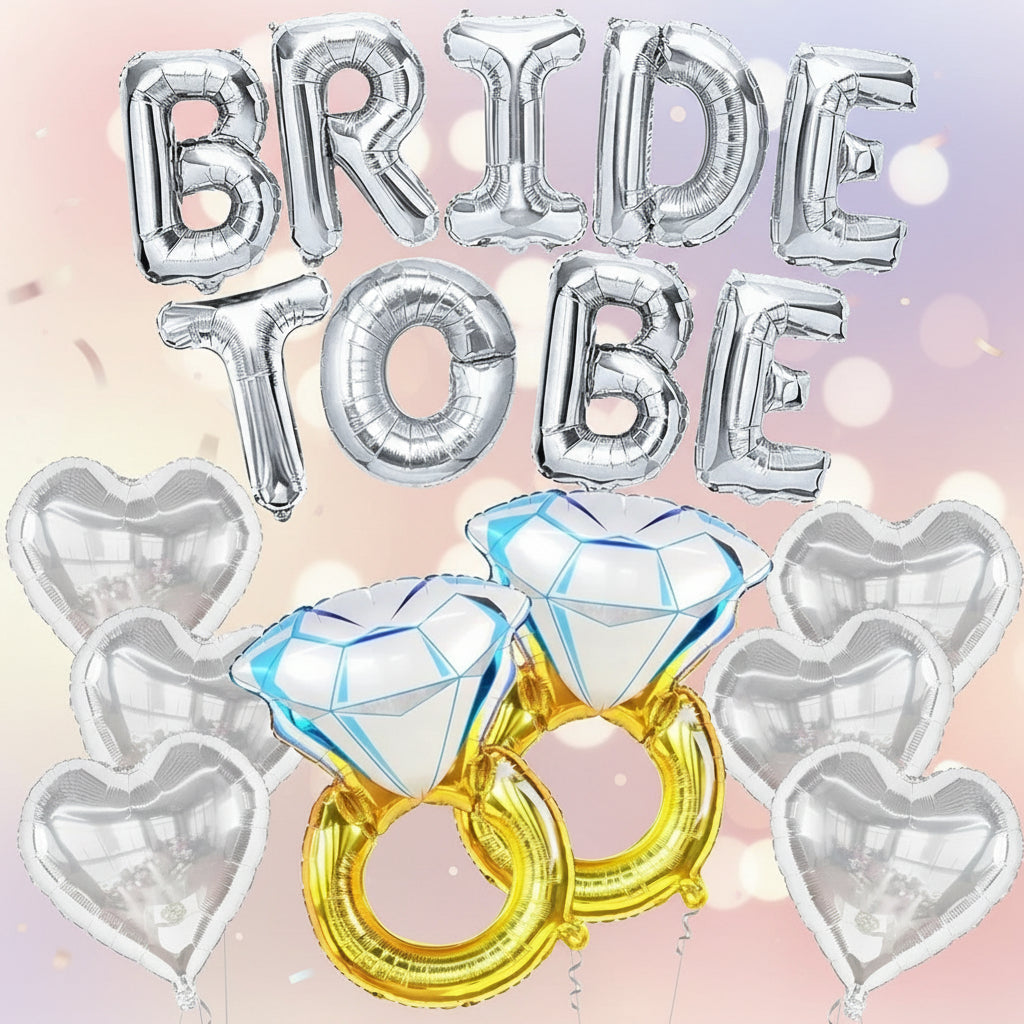 Bachelorette Party Decor Kit (17pcs) - Bride to Be & Last Rodeo Balloons with Disco Ball & Diamond Ring Decor