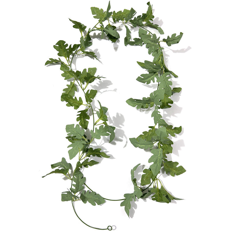 Artificial Chrysanthemum Leaf Garland Vine, Faux Silk Greenery, Bendable Hanging Vine for Wedding, Home and Holiday Decor