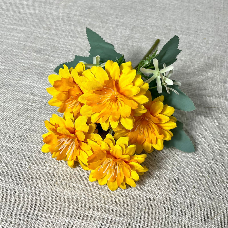 Artificial Cosmos Flower Bush with 5 Blooms, Faux Silk-Like Fabric, Rustic Floral for Wedding, Home Decor & Window Displays