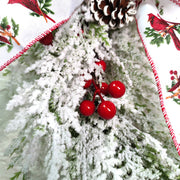 Artificial Christmas Wreaths with Red Berries, Cedar, Pinecones, Cardinal Ornament – Bulk Holiday Door Wall Decor