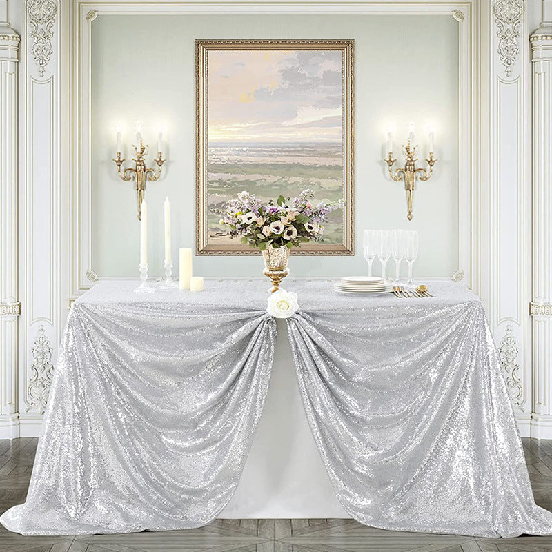 Bulk Sparkle Sequin Rectangle Tablecloth for Wedding Birthday Party Holiday Banquet Table Decoration Wholesale
