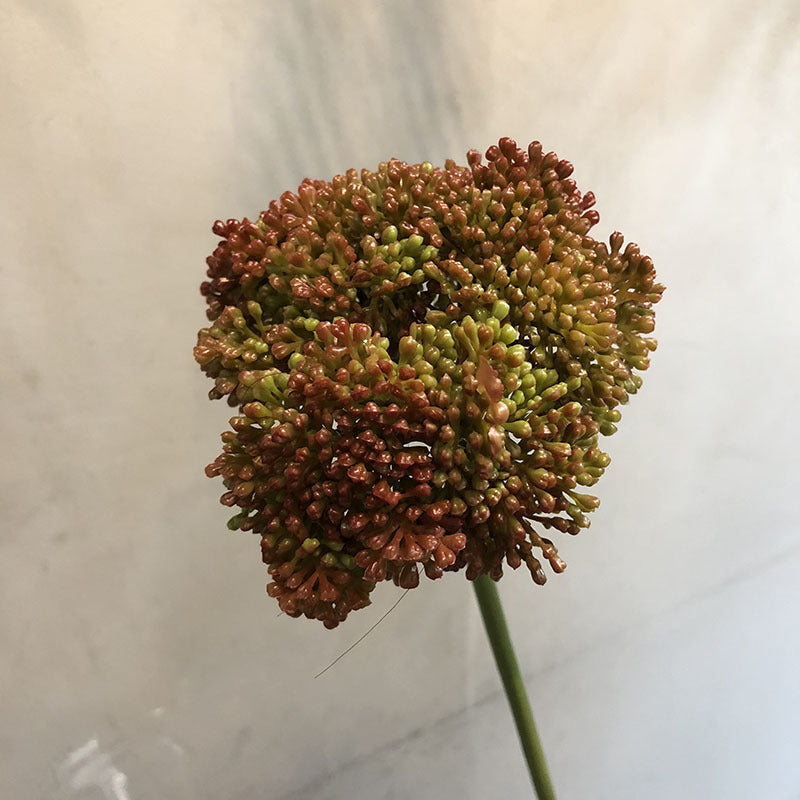 Faux Green Hydrangea Berry Stem - 15" Tall 4.3" Diameter | Artificial Floral for Home Decor New Chinese Style