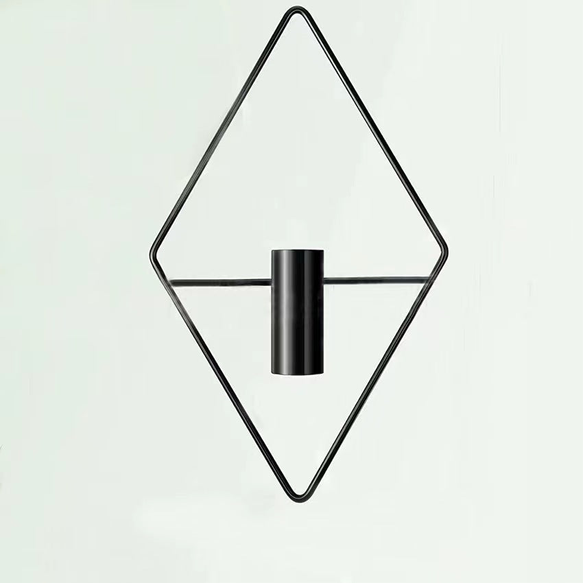 Bulk 1pc Rhombus Shape Metal Hanging Vase Modern Geometric Wall Decor For Home Living Room Office Decor Home Decor Wholesale