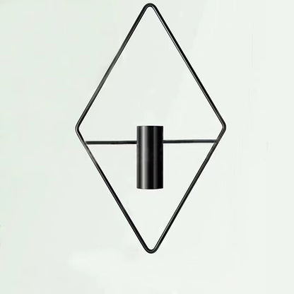 Bulk 1pc Rhombus Shape Metal Hanging Vase Modern Geometric Wall Decor For Home Living Room Office Decor Home Decor Wholesale