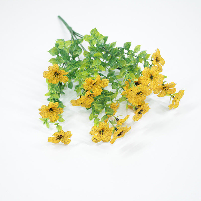 Premium Outdoor Fake Flowers 10 Pack UV Resistant Polyester Eucalyptus Bundles  Eco Friendly Stems for Patio Garden Porch Decor