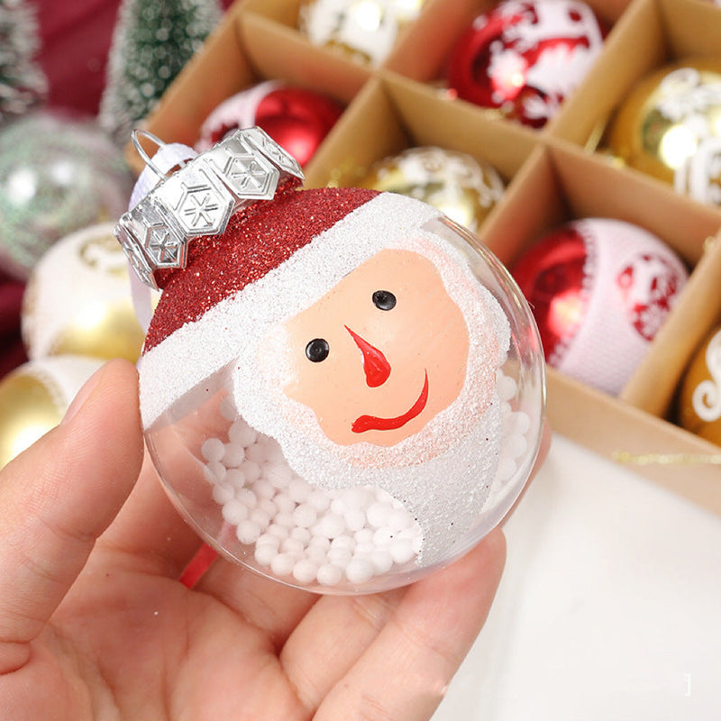 16 Pcs Christmas Ball Ornaments Hanging Decorations Red and White Holiday Decor