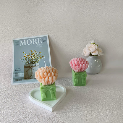 Tulip Bouquet Scented Candle (3 Sizes) - Ins Vibe Valentine's Day Gift Flower Candle Cup