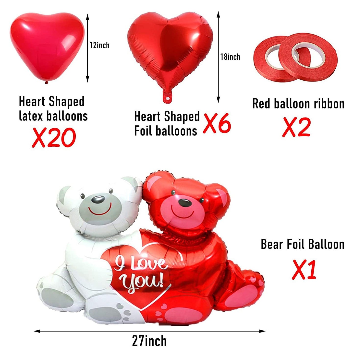 Bulk 1pc Balloon Kits for Valentine Party Decorations Wholesale