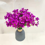 Bulk 24 Violet Artificial Flowers 2025 UV Proof Marine Grade Outdoor Farmhouse Weddings Patio Hanging Planters Weatherproof Wholesale