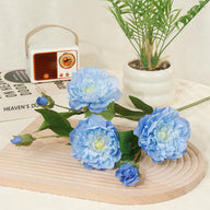 6-Head Peony Artificial Flower Stems - 27.6 Inch 2-Pack | Wedding Decor