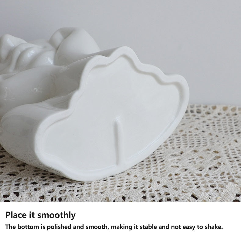 Bulk 1pc Boho Vases Double Hand Face Arm Half Body Portrait Decoration Vase Desktop Decoration for Home Living Room Office Bookshelf Wholesale