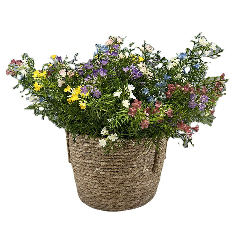 Artificial Daisy Chamomile Bush, Plastic Chrysanthemum Flower Spray, Rustic Faux Wildflowers for Wedding, Home & Outdoor Decor