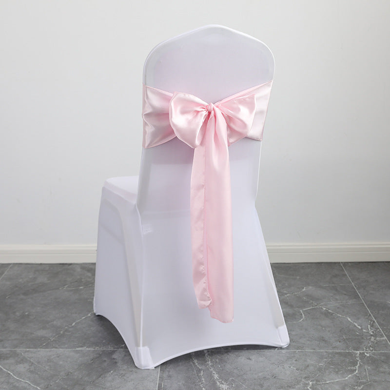 Bulk 10PCS Bows Chair Sashes Satin Chair Ribbons for Wedding Party Events Banquet Chair Cover Decoration Wholesale