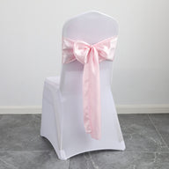 Bulk 10PCS Bows Chair Sashes Satin Chair Ribbons for Wedding Party Events Banquet Chair Cover Decoration Wholesale