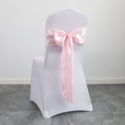 Bulk 10PCS Bows Chair Sashes Satin Chair Ribbons for Wedding Party Events Banquet Chair Cover Decoration Wholesale