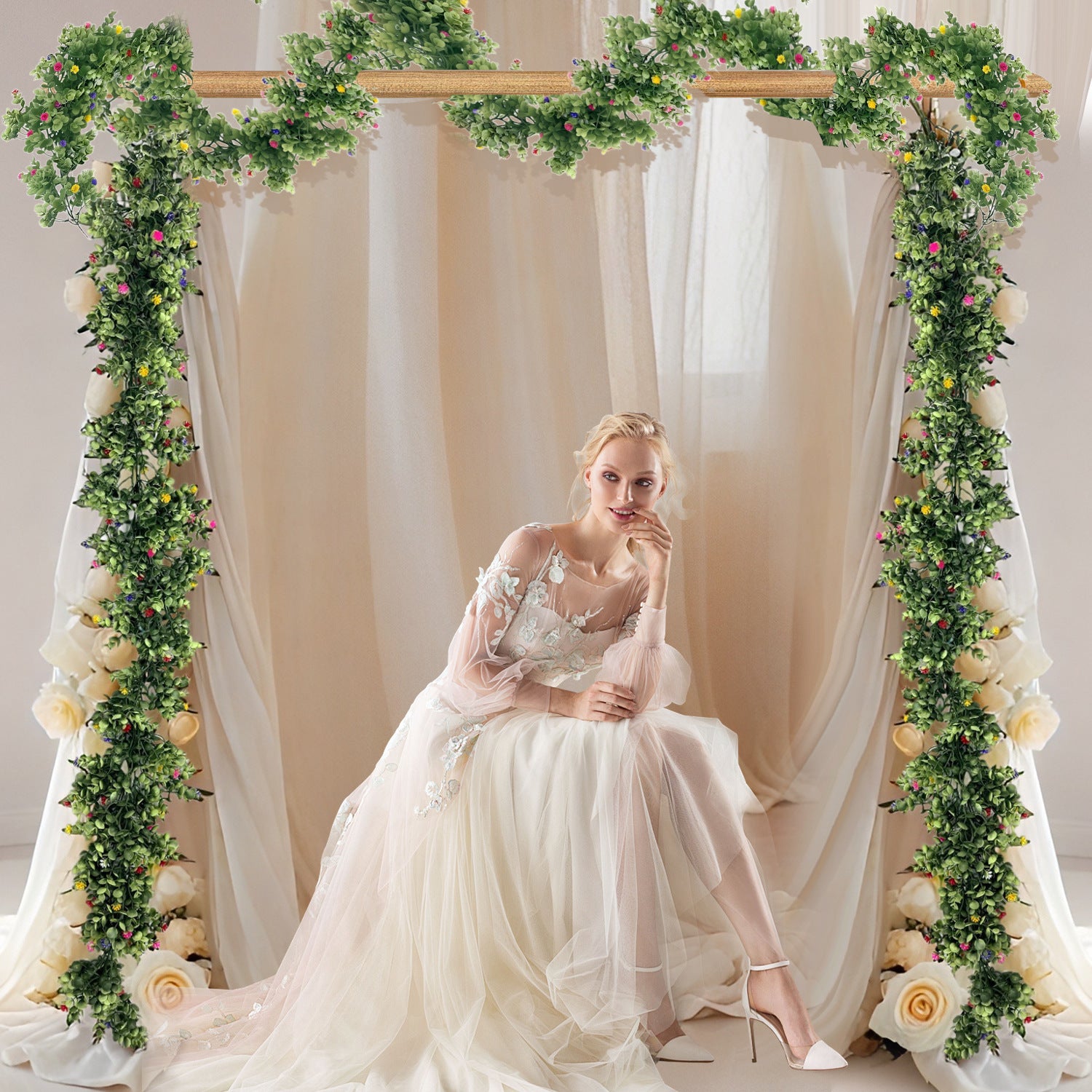 6FT Eucalyptus Garland - Wedding Decor | Table/Stair/Front Door Greenery Accent