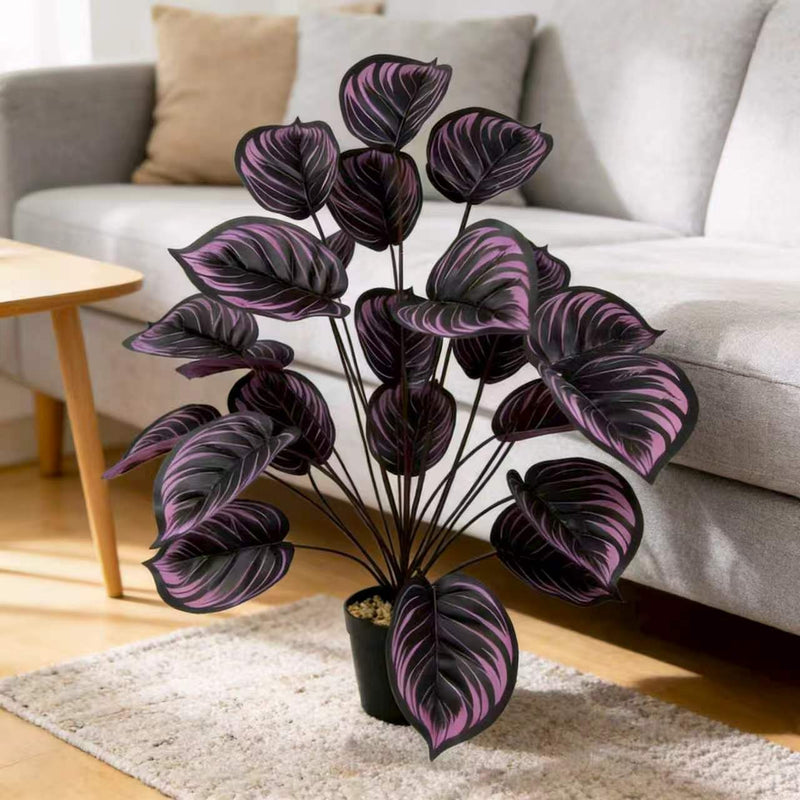 Artificial Violet Bush with 24 Blooms, 33" Tall Lifelike Faux Floral for Home Decor, Wedding & Events