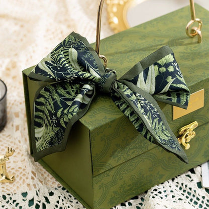 20-Pack Wedding Keepsake Red & Green Ribbons - Bridal Hair Ties Bag Scarves Hair Accessories