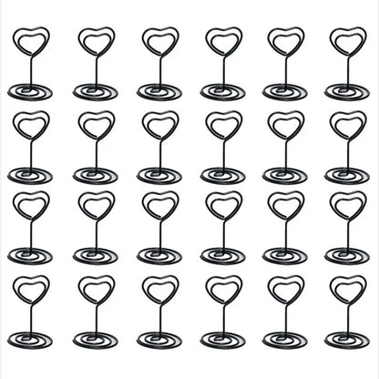 Bulk 24Pcs Gold Table Number Holders Metal Wedding Centerpiece with Secure Clip for Reception Birthday Party Decor Wholesale