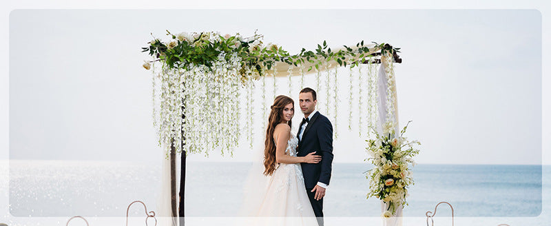 Bulk Wisteria Artificial Flowers 2025 Silk Touch Hanging Vine with UV Protection for Wedding Arch & Garden Party Decor Wholesale