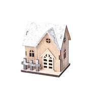 Christmas LED Glowing House Ornaments 6 Pcs Sparkly Desktop Model Decorations