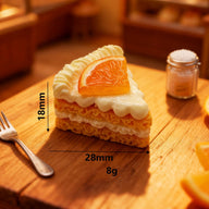 Wedding Decor Mini Faux Cream Cake Set - 10 Pcs Triangle Mousse Fake Fruit Cake Resin Charms (3 Colors)