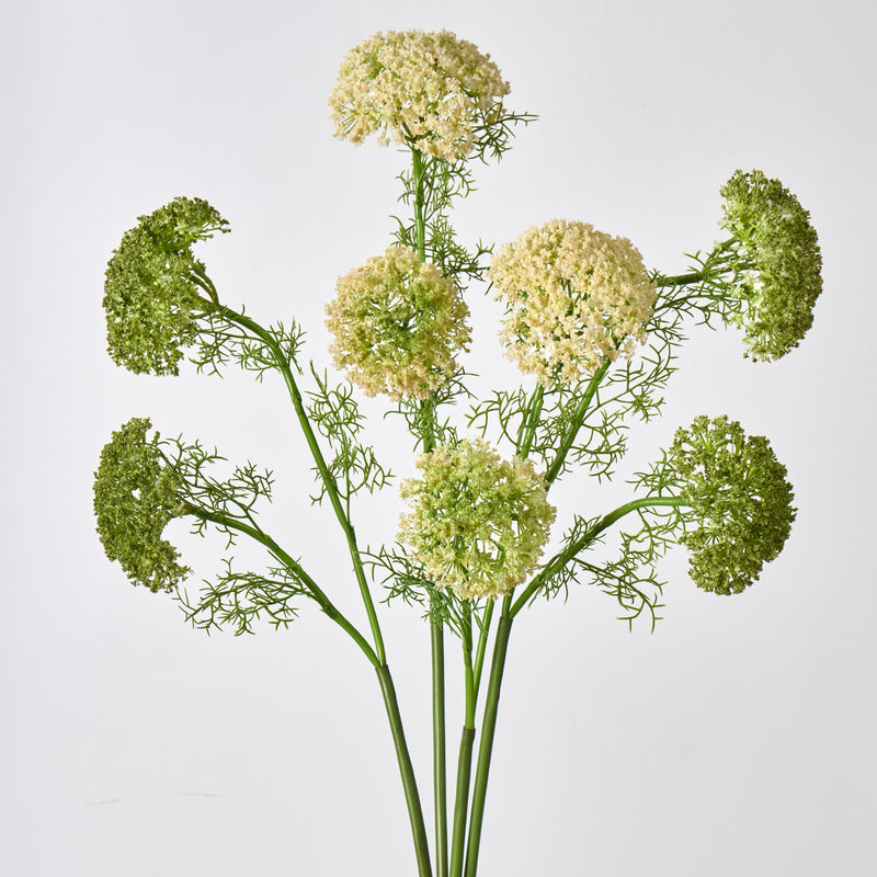 Artificial Lace Flower Bush with 2 Blooms, 29 Inches, Modern Style for Weddings, Home Decor, and Events