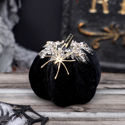 Halloween Decorations Ins Nordic Style Plush Spider & Pumpkin Figurines - Small Cute Halloween Gifts (3.94" x 3.54")